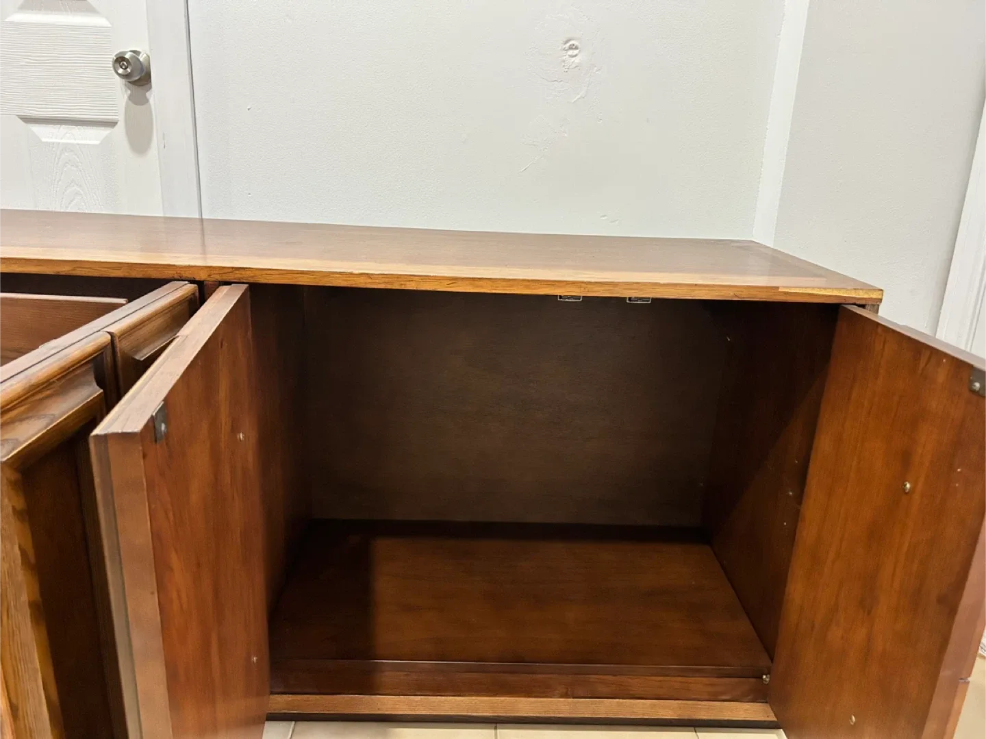 Vintage Brutalist Style Lowboy Dresser 64” Wide Statement Piece image indicator(4)