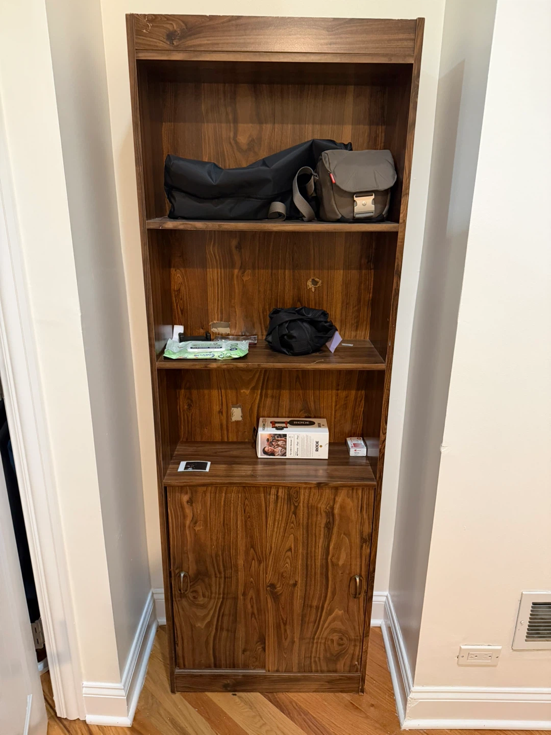 Wooden Bookcase with Cabinet - photo 5