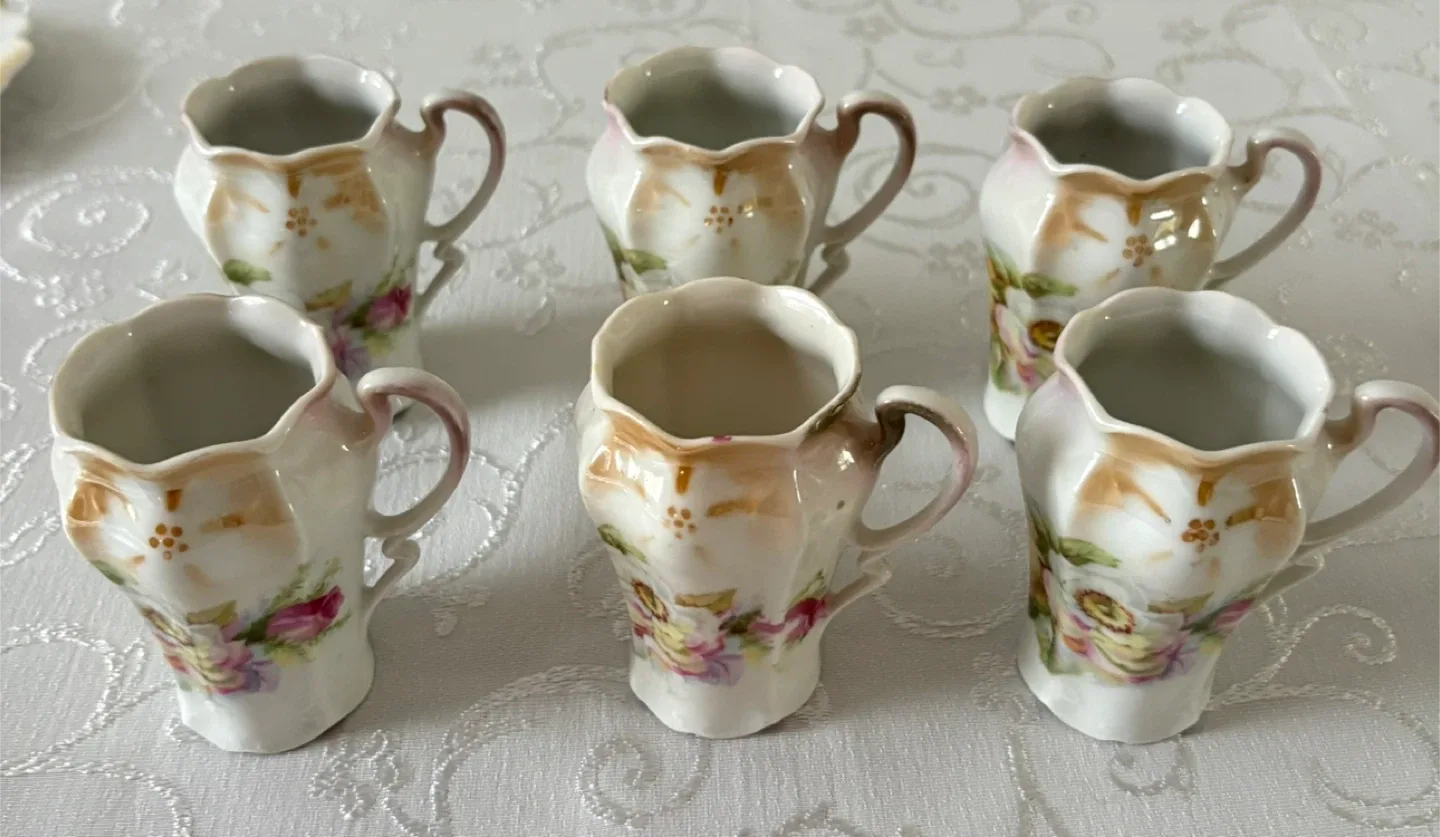 Antique Bavaria Floral Demitasse Cup & Saucer Set image indicator(7)