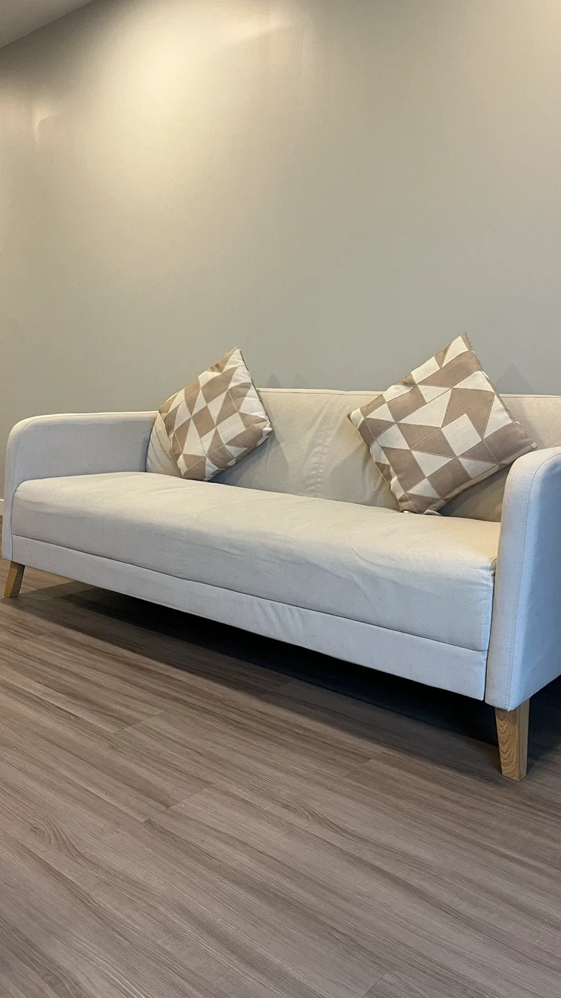 Beige Sofa with Two Cushions image indicator(3)