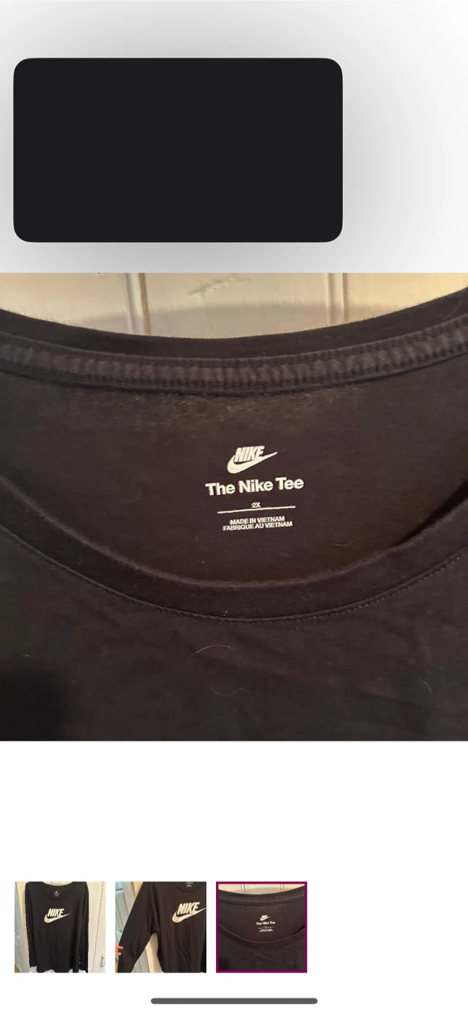 Nike The Nike Tee Black Long Sleeve - 2XL - photo 3