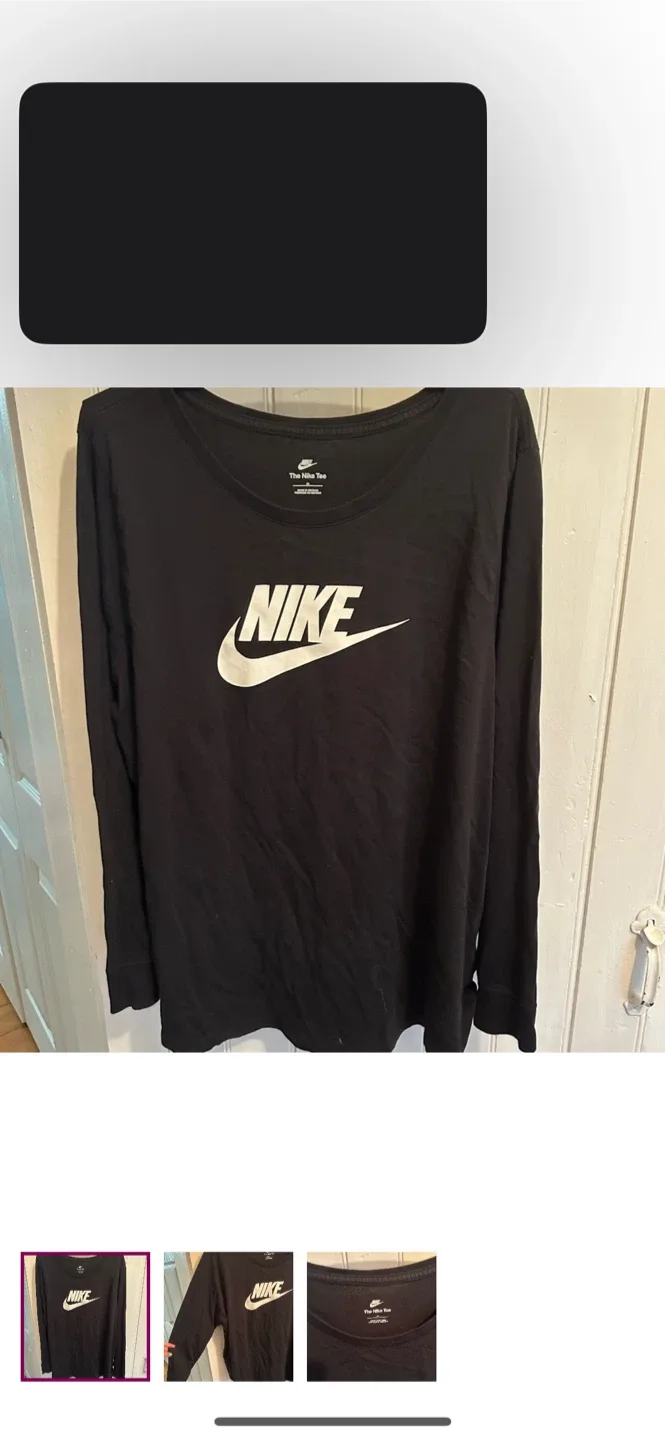 Nike The Nike Tee Black Long Sleeve - 2XL