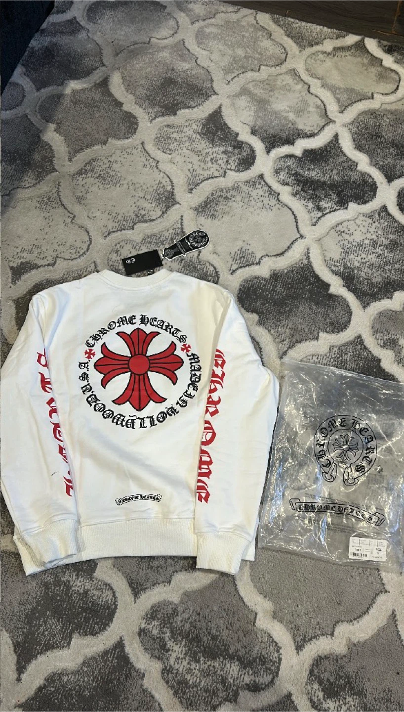 red and white chrome hearts long sleeve - photo 2