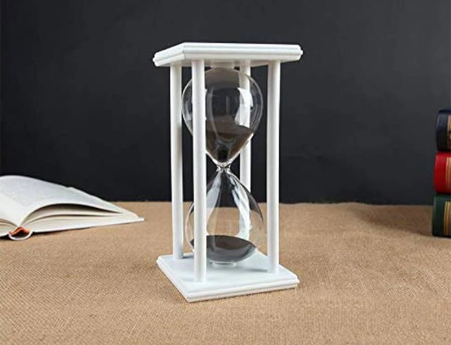 Hourglass Sand Timer - White Frame, - photo 2