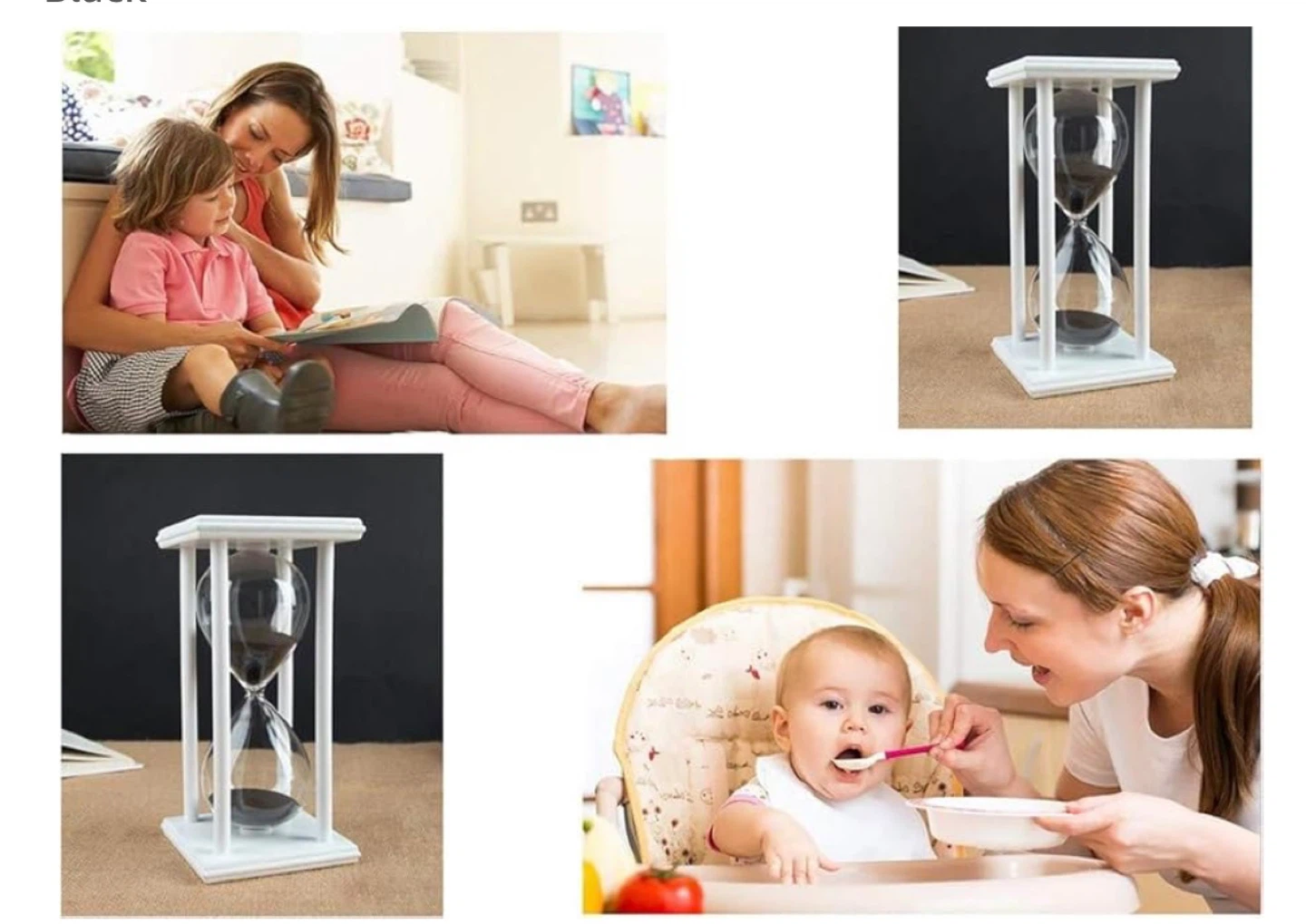 Hourglass Sand Timer - White Frame, - photo 4