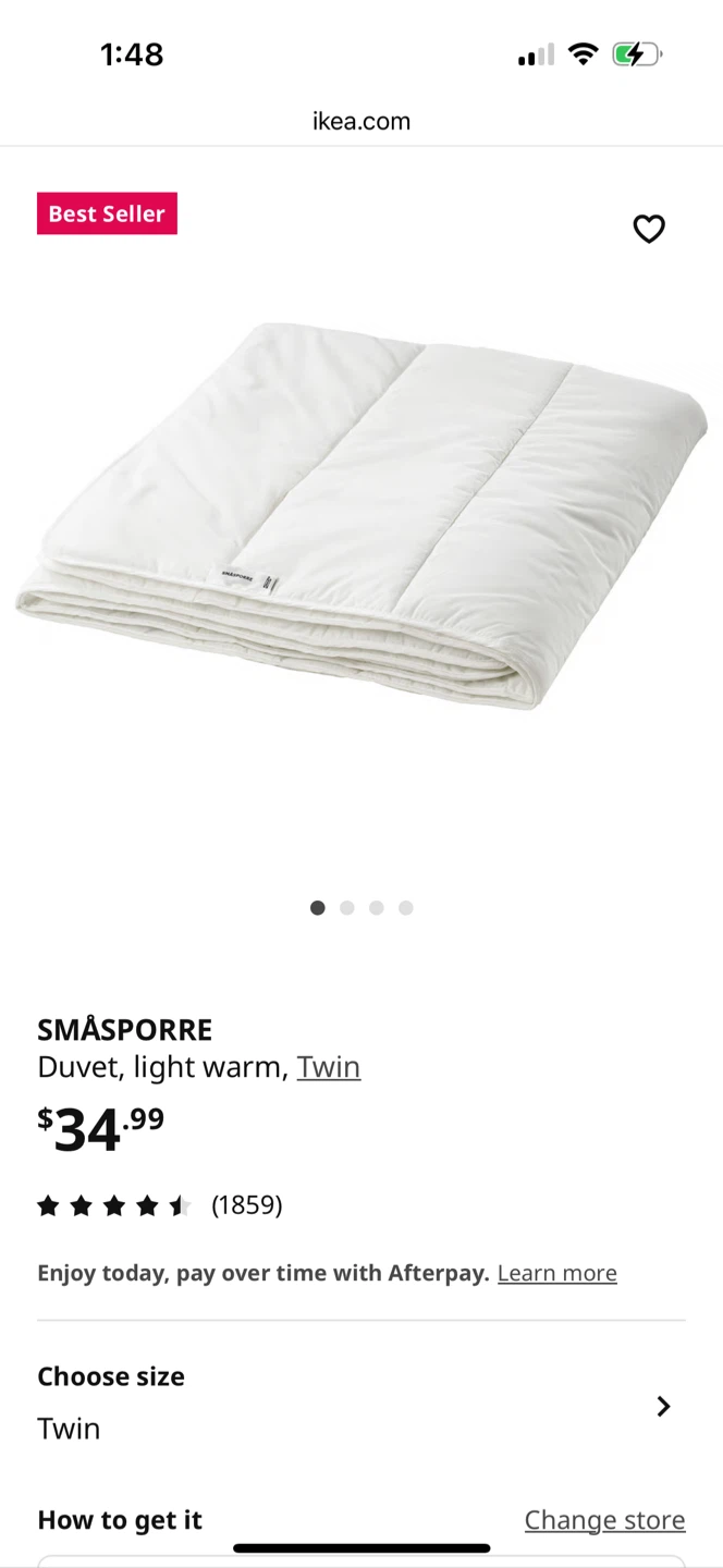 IKEA Neiden Twin Bed Frame + Duvet + Sheets - photo 5