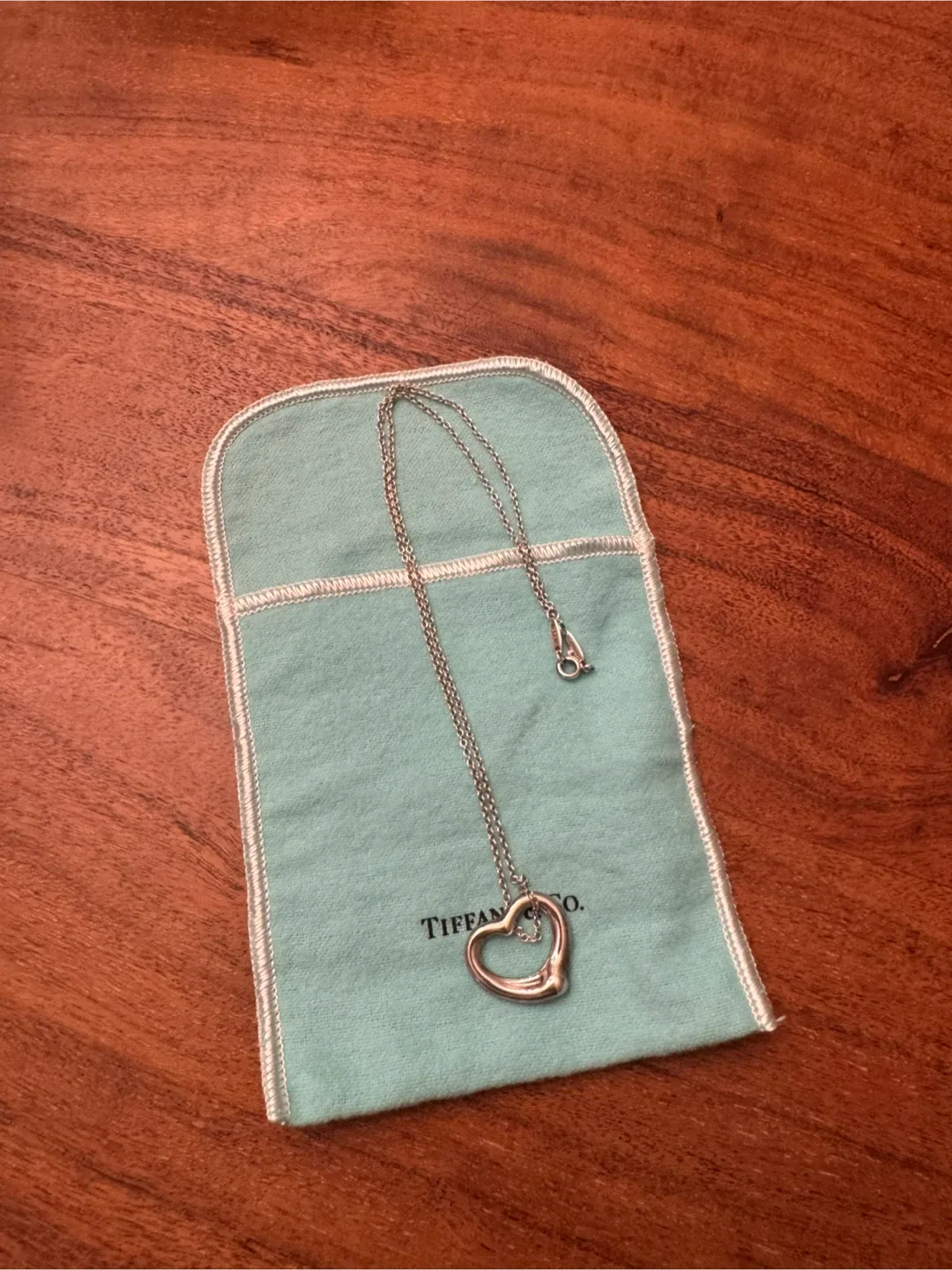Tiffany & Co. Open Heart Pendant Necklace image indicator(2)