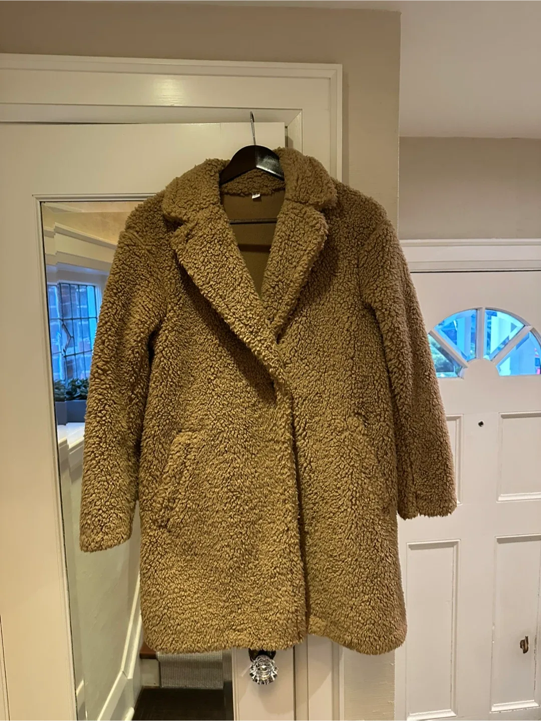 Uniqlo Pile-Lined Fleece Tailored teddy bear Coat XS image indicator(4)