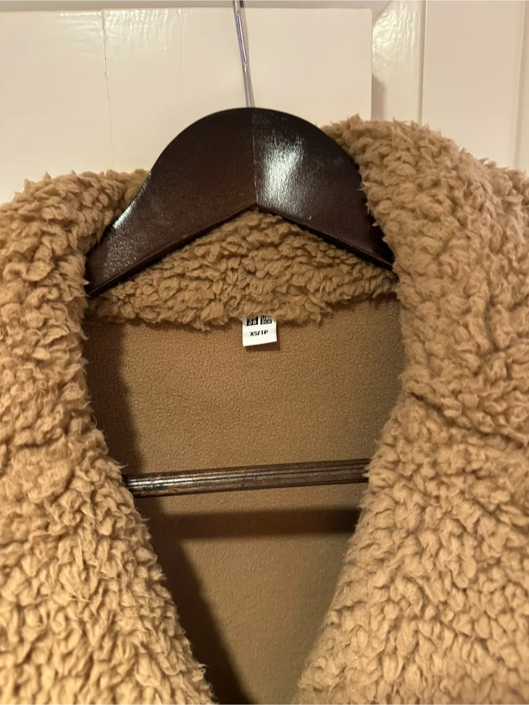 Uniqlo Pile-Lined Fleece Tailored teddy bear Coat XS image indicator(7)