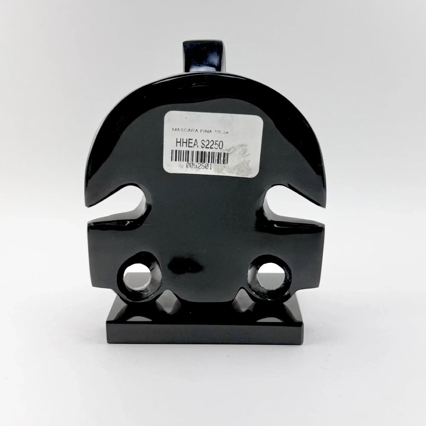 Small polished black obsidian Mayan caving image indicator(2)