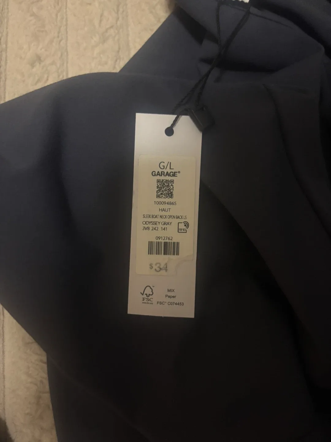 New Garage Sleek Boat Neck Top - L image indicator(3)