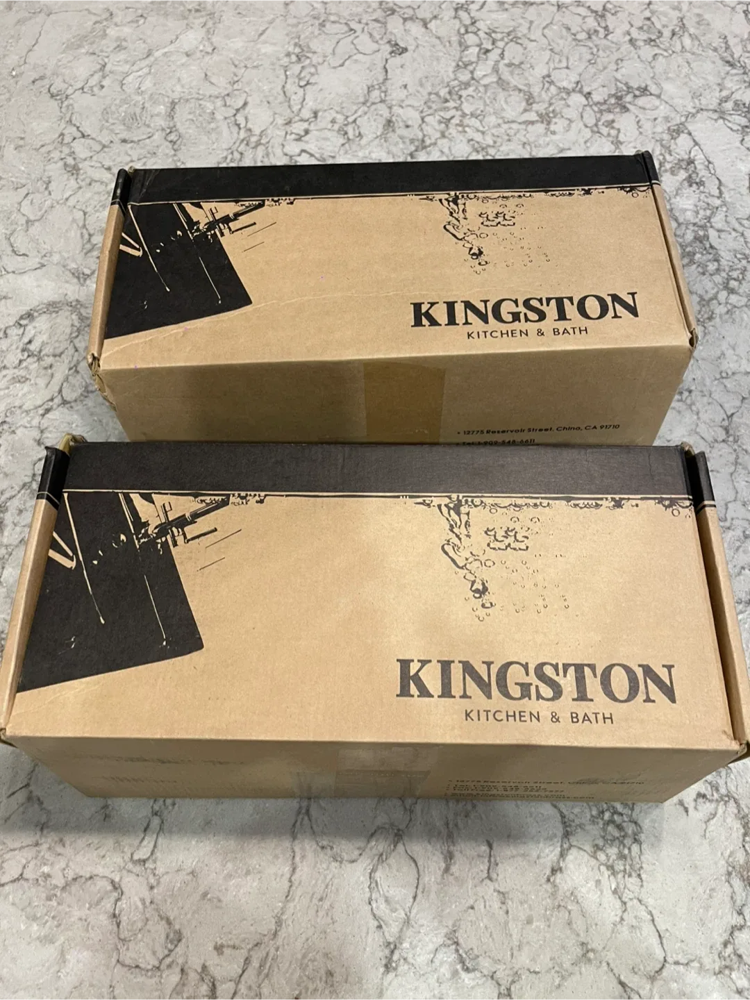 BRAND NEW! Two-Handle 3-Hole Wall Mount Bathroom Faucet image indicator(3)