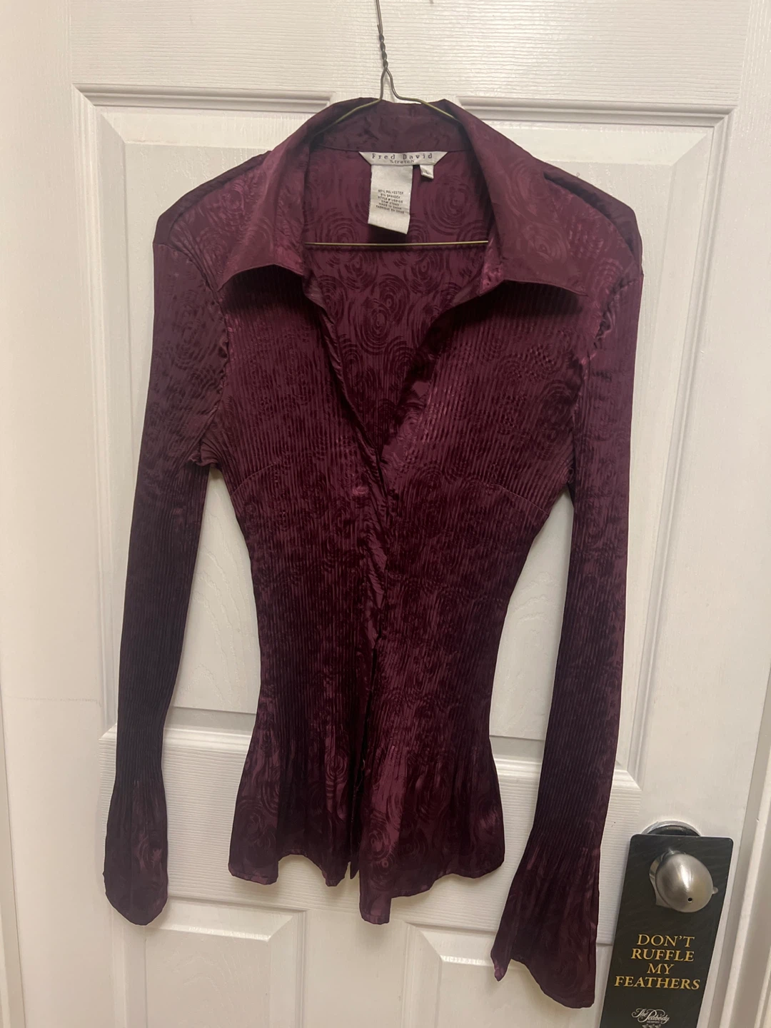 Fred David Stretch Blouse - Size L