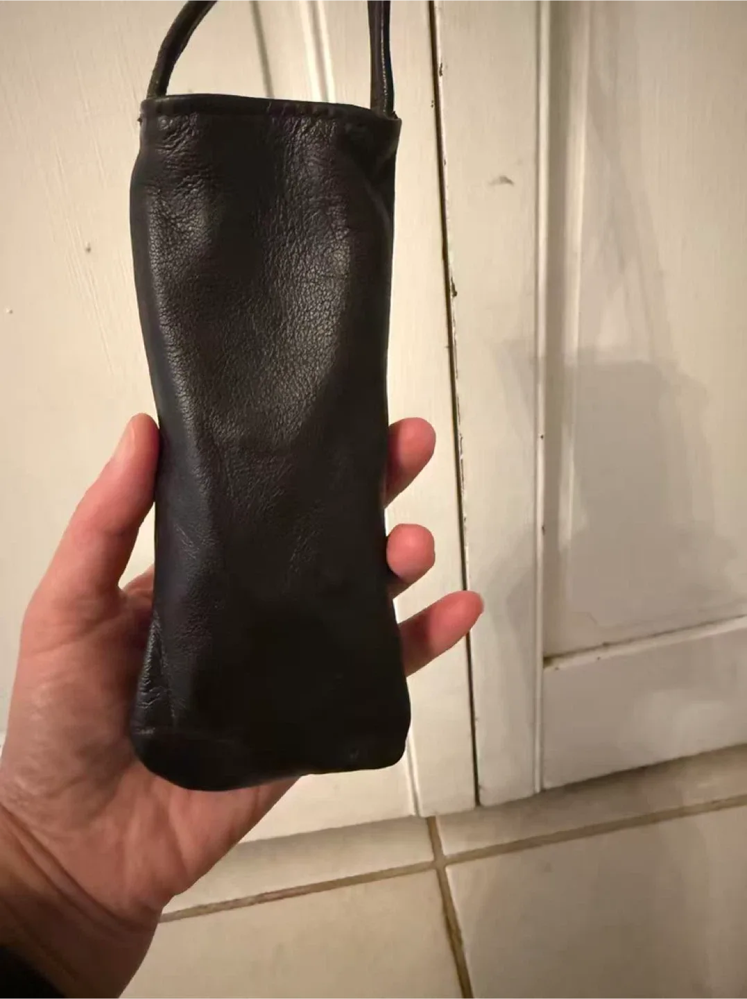 Leather Glasses Case with Strap image indicator(4)