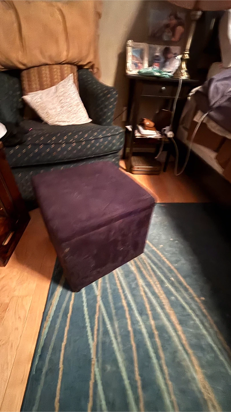 Purple Ottoman Storage Cube - photo 2