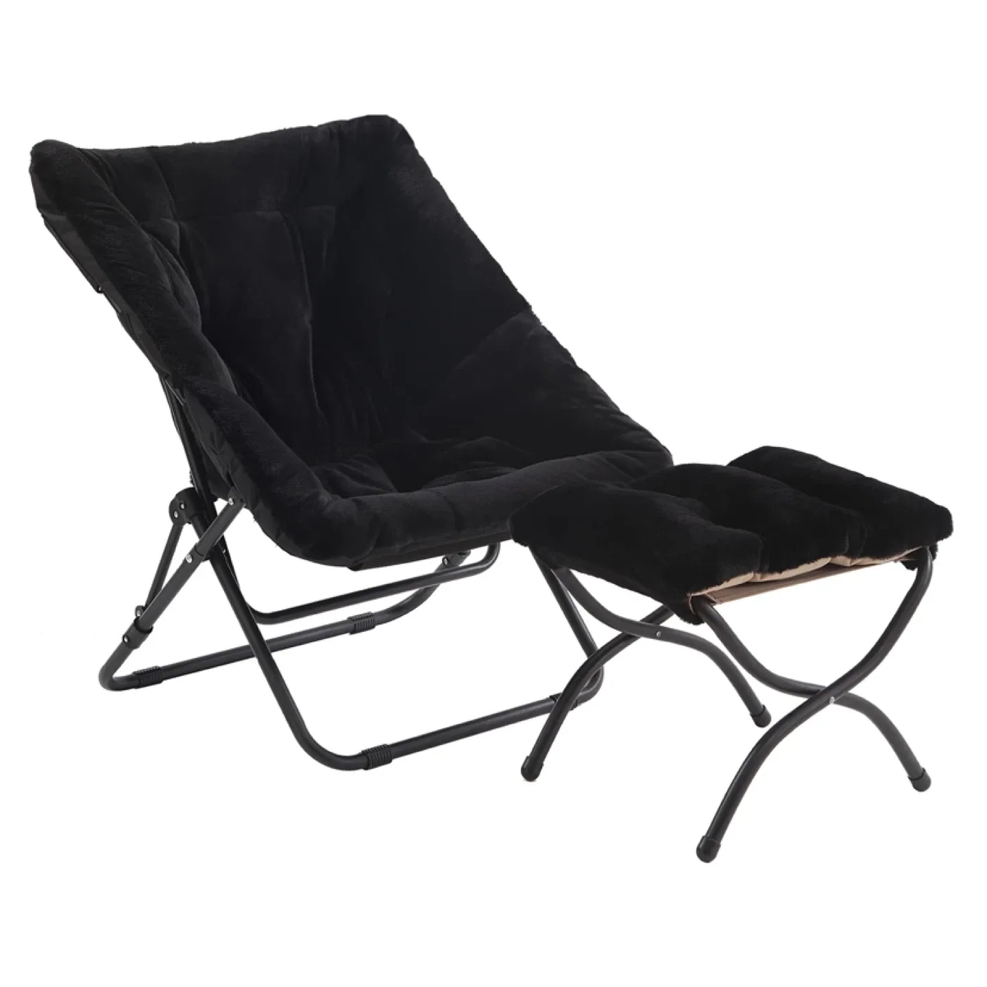 Tiita Saucer Chair and Folding Footrest Stool Set