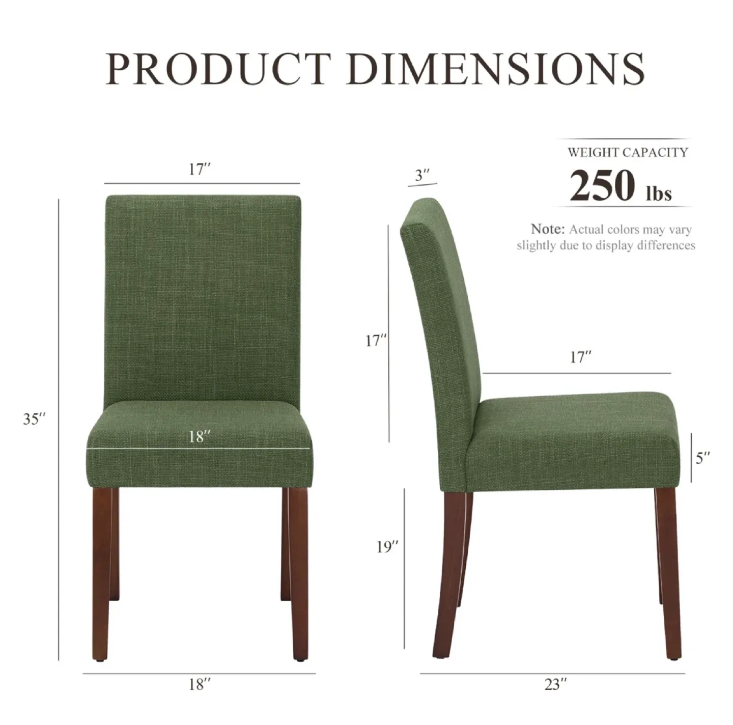 New! Green Upholstered Dining Chairs - Set of 2 image indicator(6)