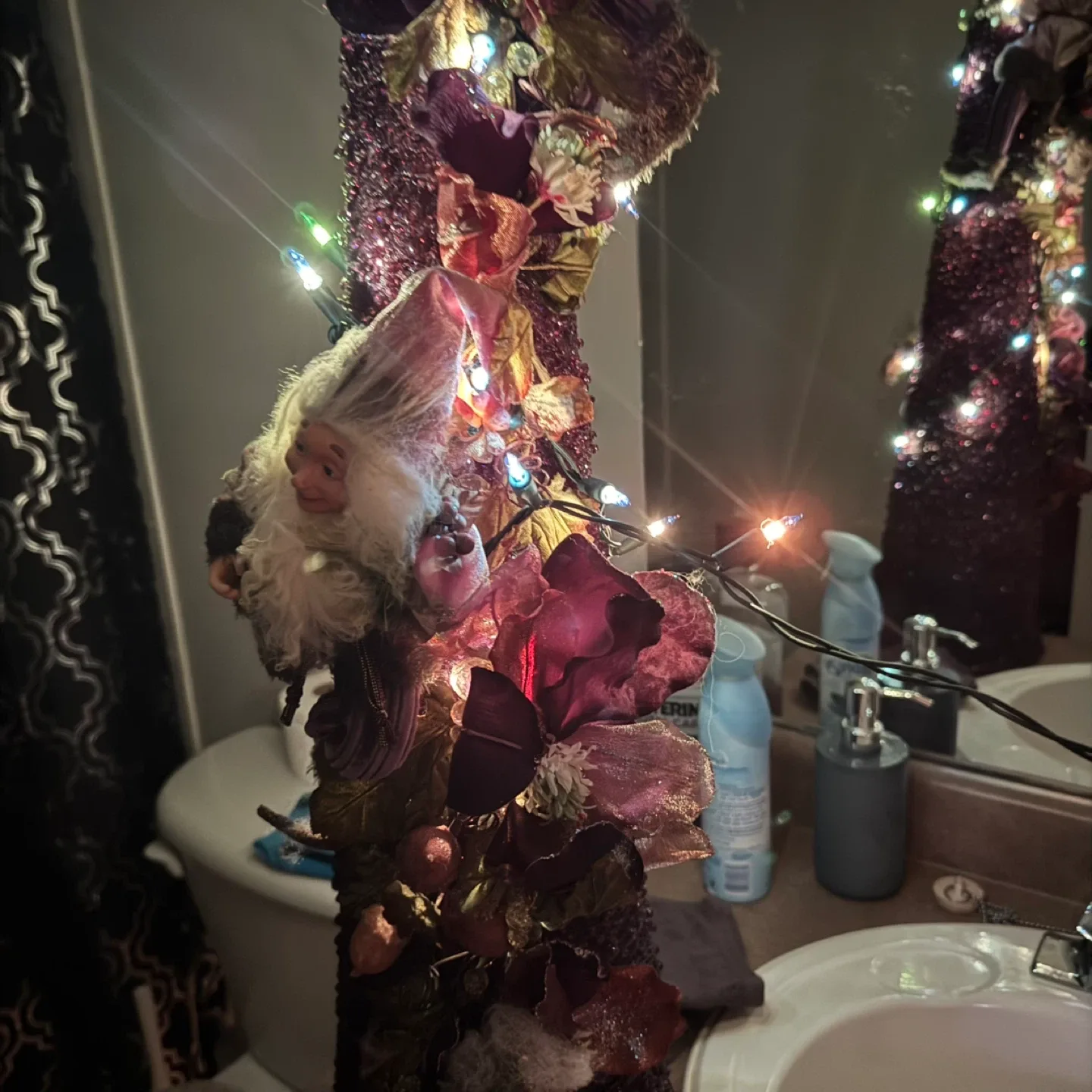 Decorative purple Floral/Fairy Christmas Tree image indicator(3)