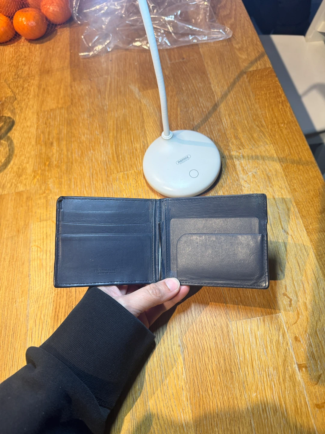 Bottega Veneta Intrecciato Leather money clip navy color - photo 4