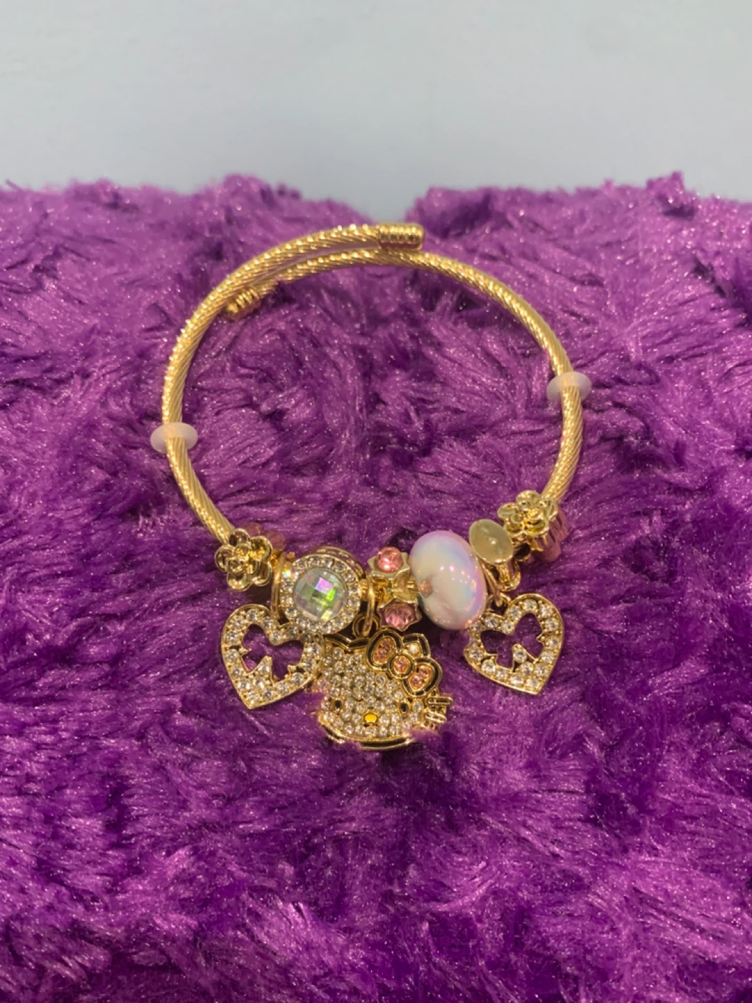 Gold Hello Kitty Charm Bracelet