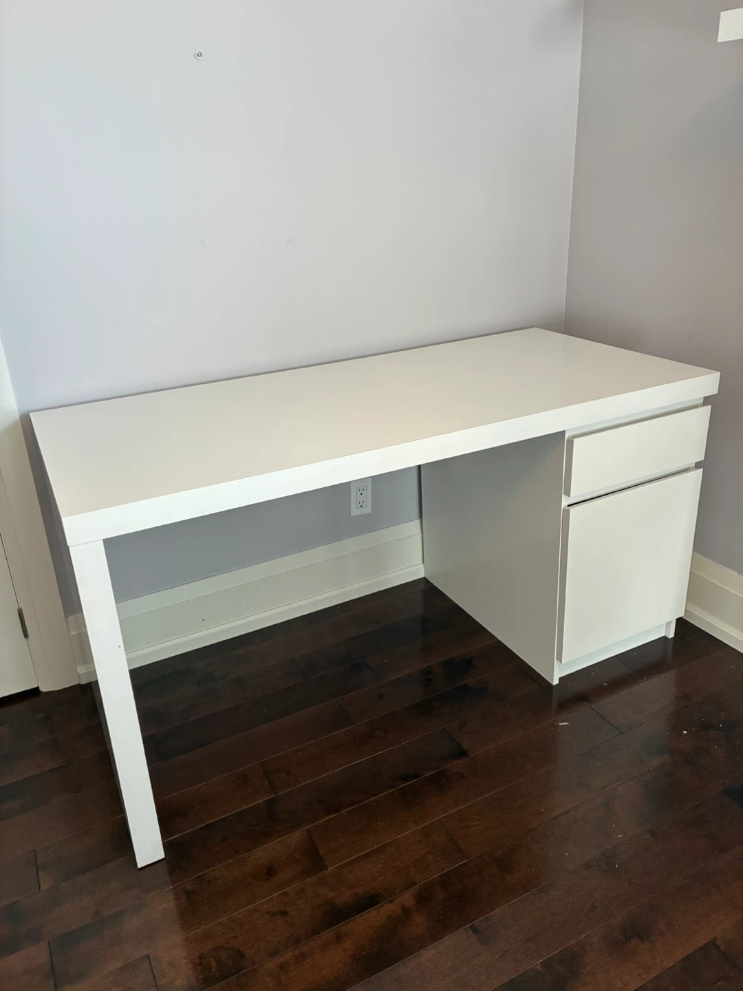 White IKEA MALM Desk – Gently Used - photo 2