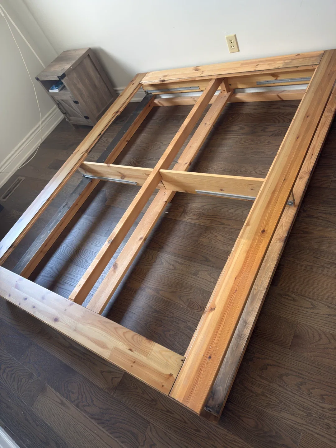 Wooden Bed Frame & Mattress