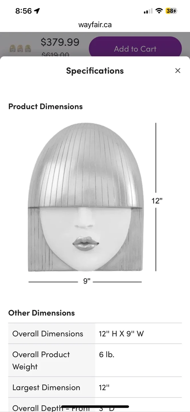 Gold & White Face Wall Decor Set of 3 image indicator(8)