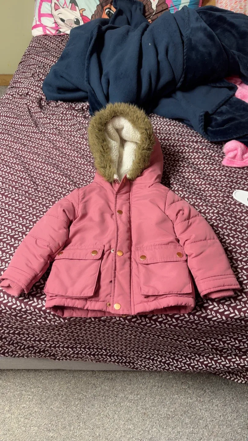 George Pink Puffer Jacket   2T thumbnail