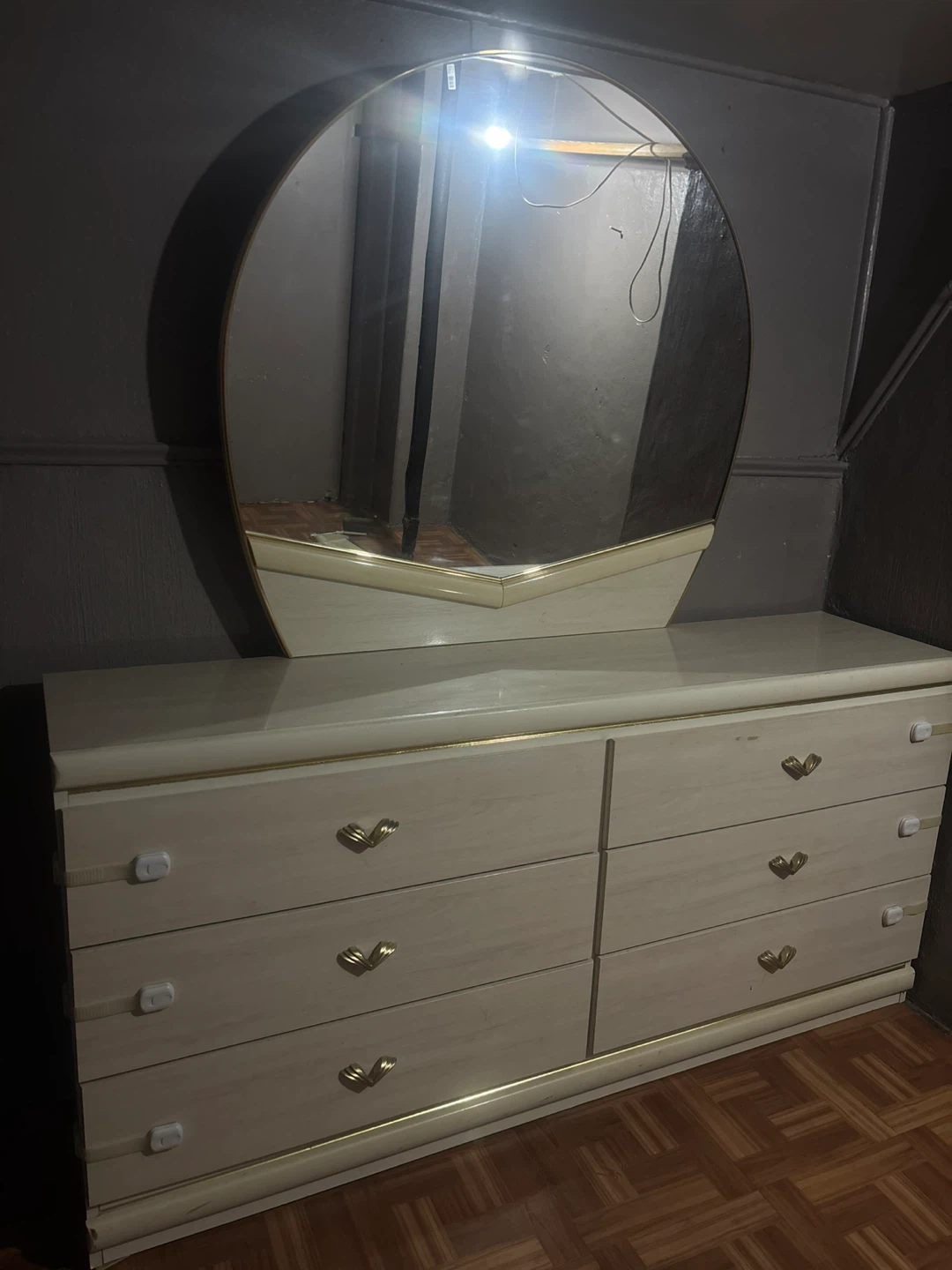 Vintage Dresser with Mirror - Beige - photo 3