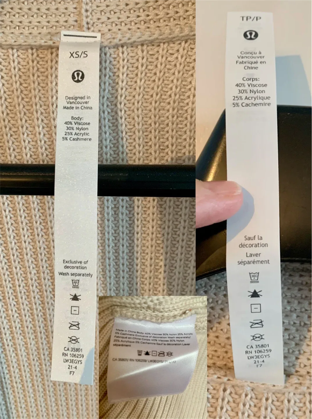 NEW! Lululemon Cashmere Blend Cardigan/Wrap image indicator(7)