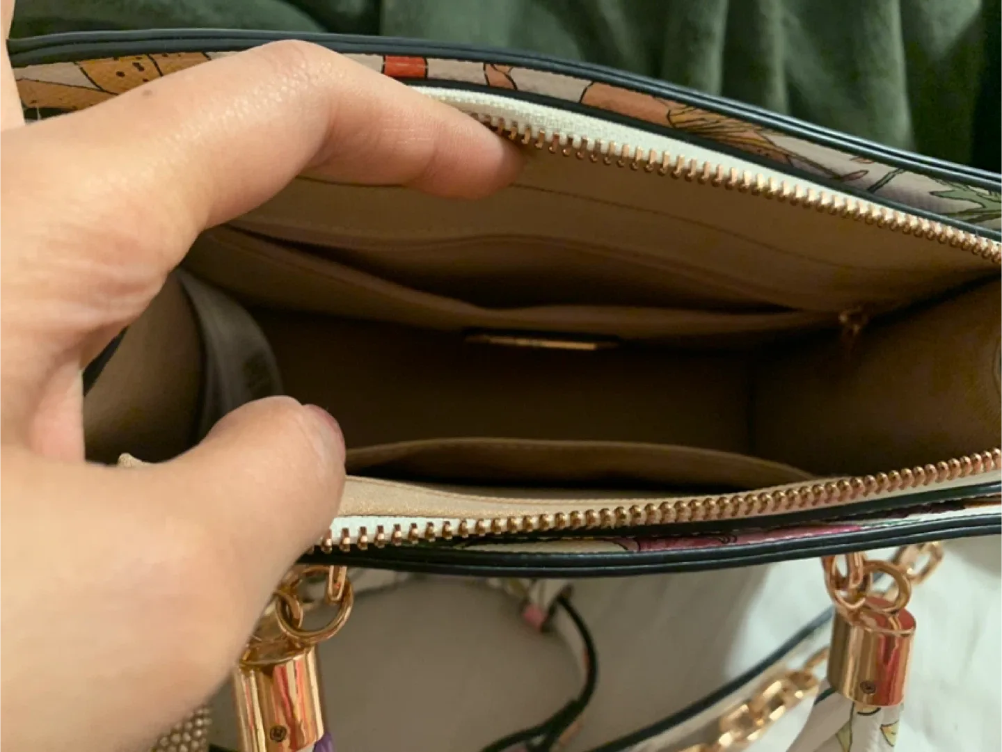 Aldo Floral Print Satchel Bag image indicator(3)