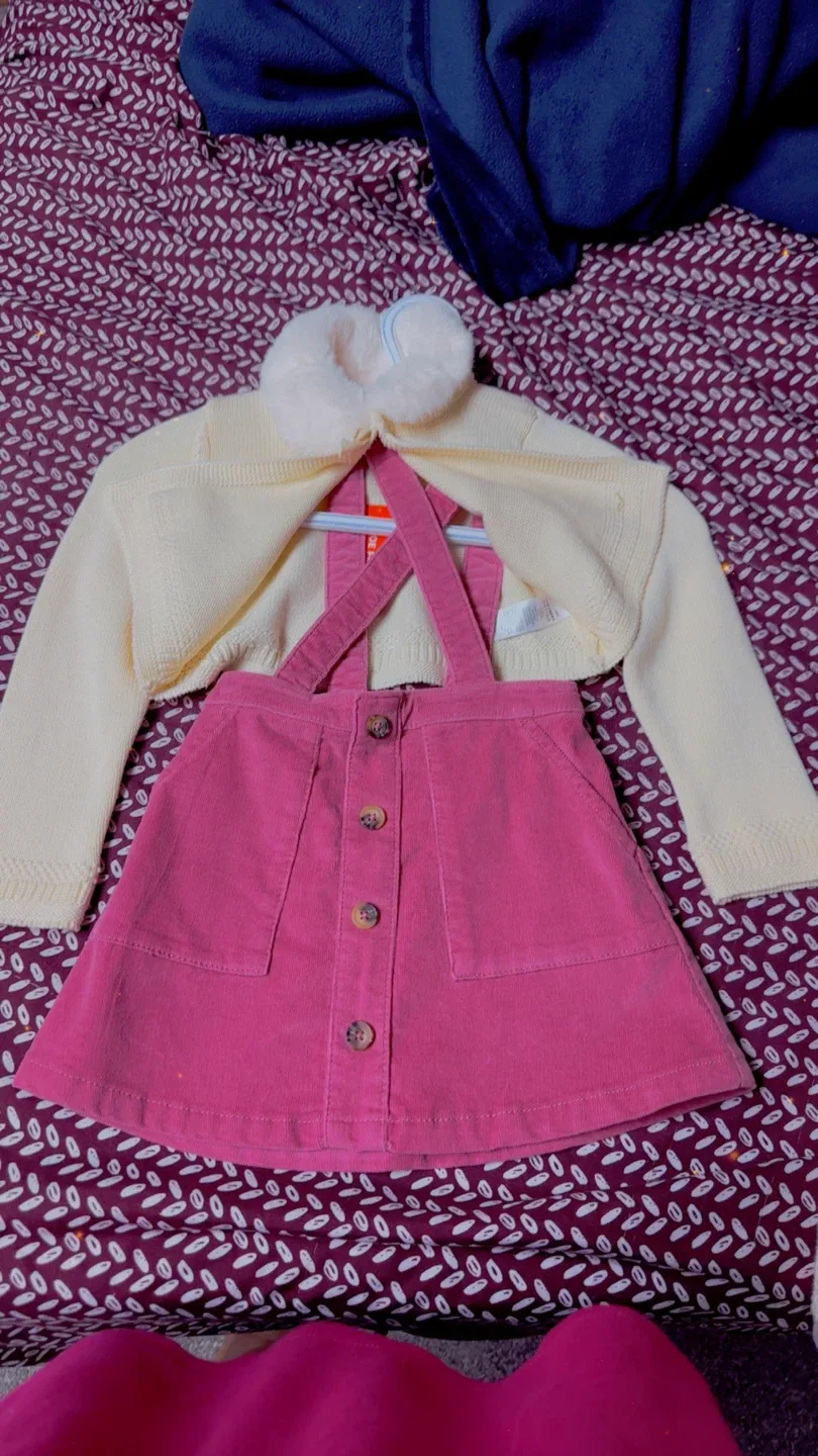 Girls' Dress and Cardigan Set-T3 image indicator(2)