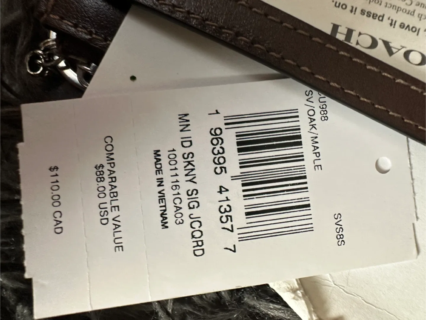 Coach Mini ID Skinny Signature Jacquard Card Case image indicator(3)