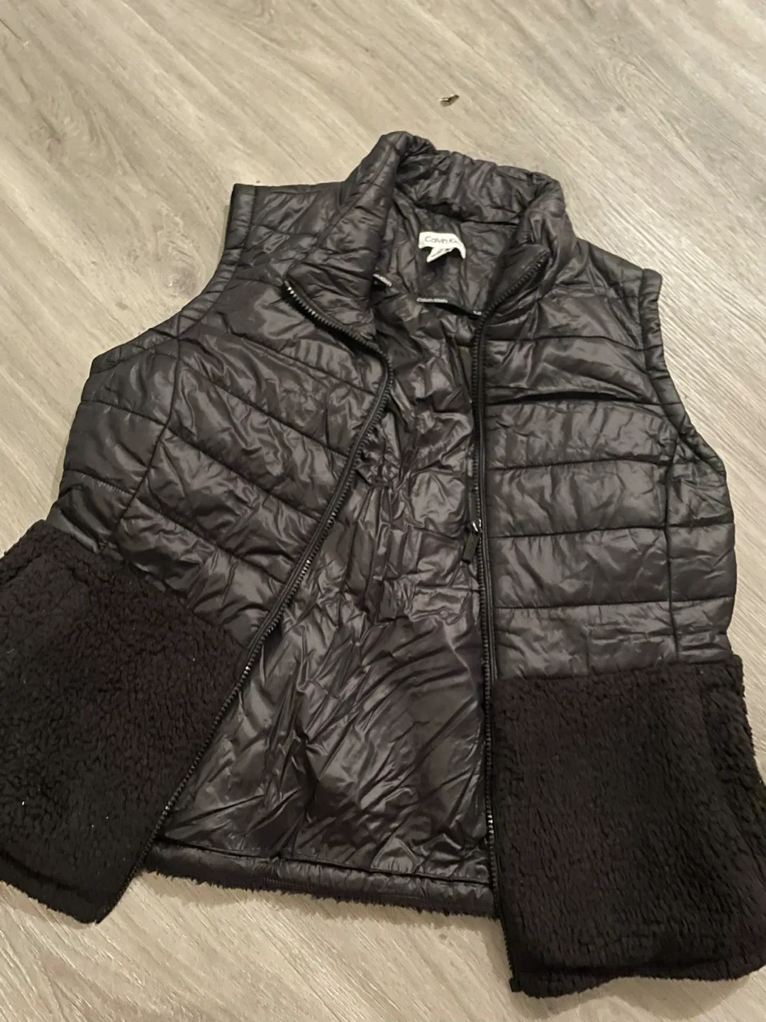 Calvin Klein Black Puffer Vest - Size M