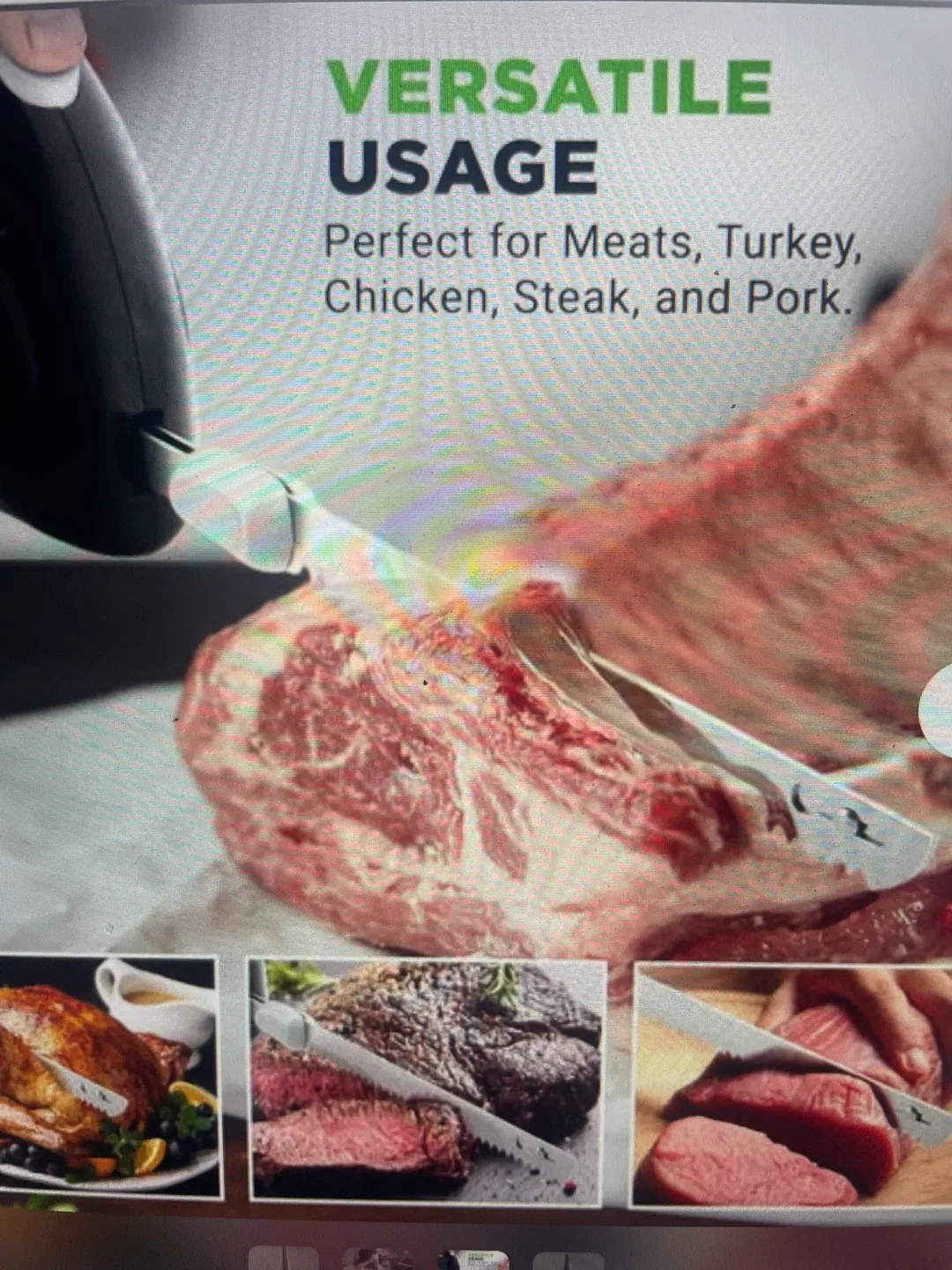 Knife Electric‼️ Cut Cheese Meat Bread ‼️Sharp Double Blades image indicator(4)