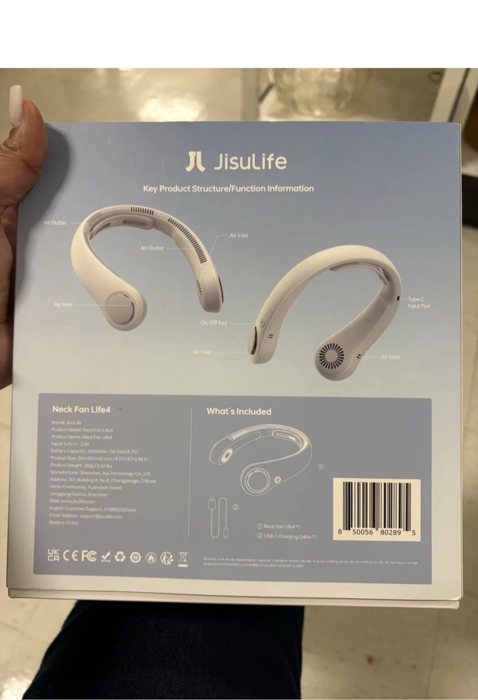 JisuLife Neck Fan Life4 - Portable & Lightweight - photo 5