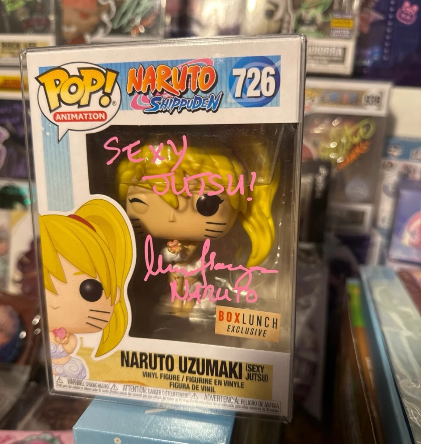 Signed Funko Pop! Naruto Uzumaki (Sexy Jutsu) #726