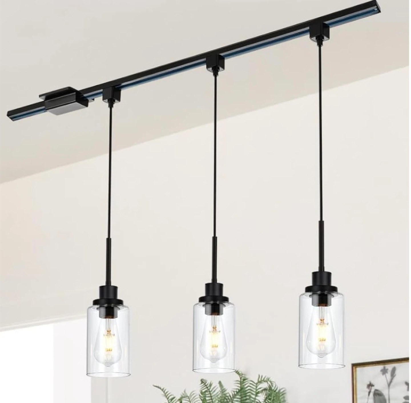 Black 3-Light Track Lighting Fixture