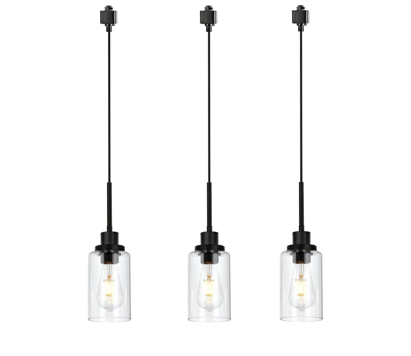 Black 3-Light Track Lighting Fixture - photo 2