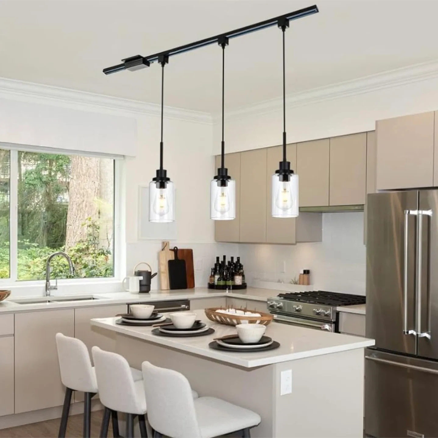 Black 3-Light Track Lighting Fixture image indicator(3)