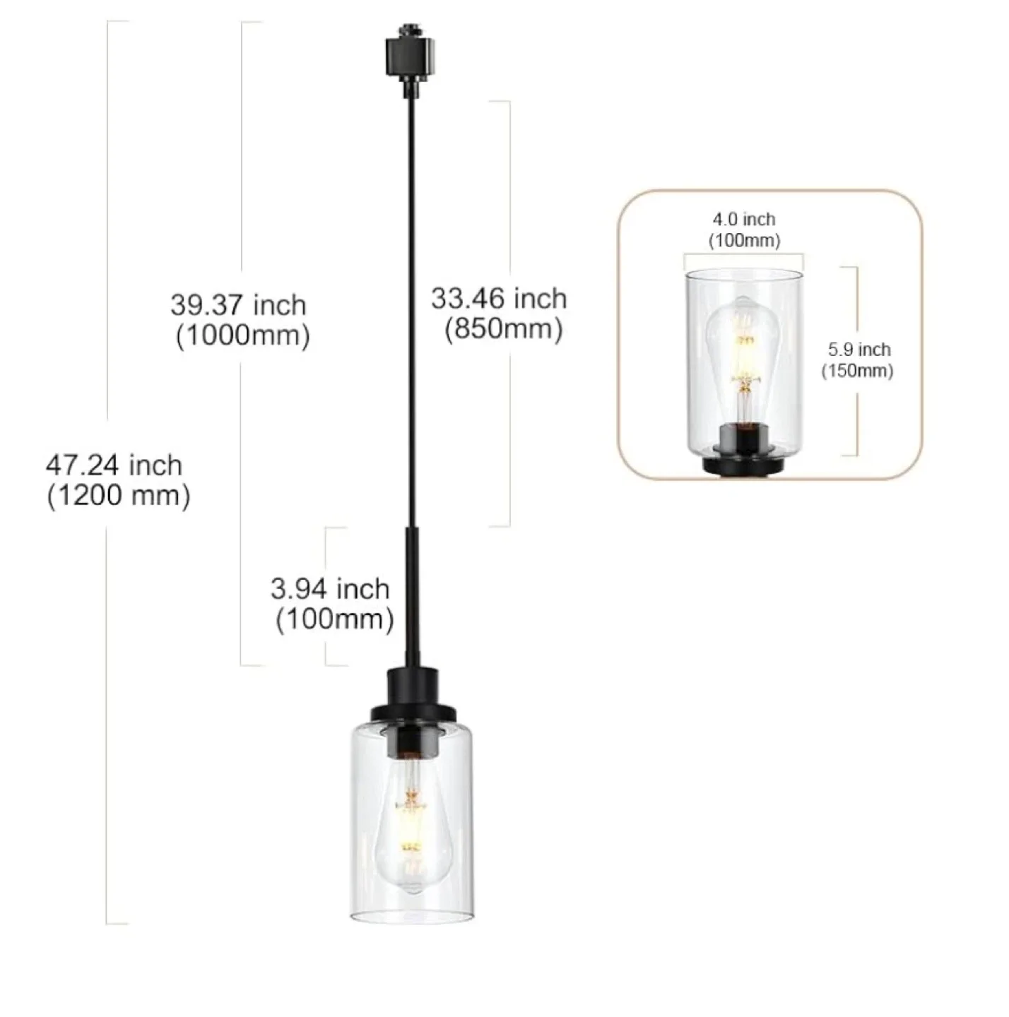 Black 3-Light Track Lighting Fixture image indicator(4)