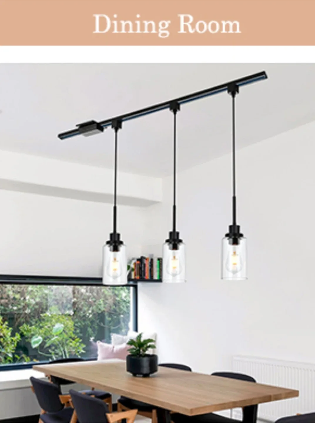 Black 3-Light Track Lighting Fixture image indicator(8)