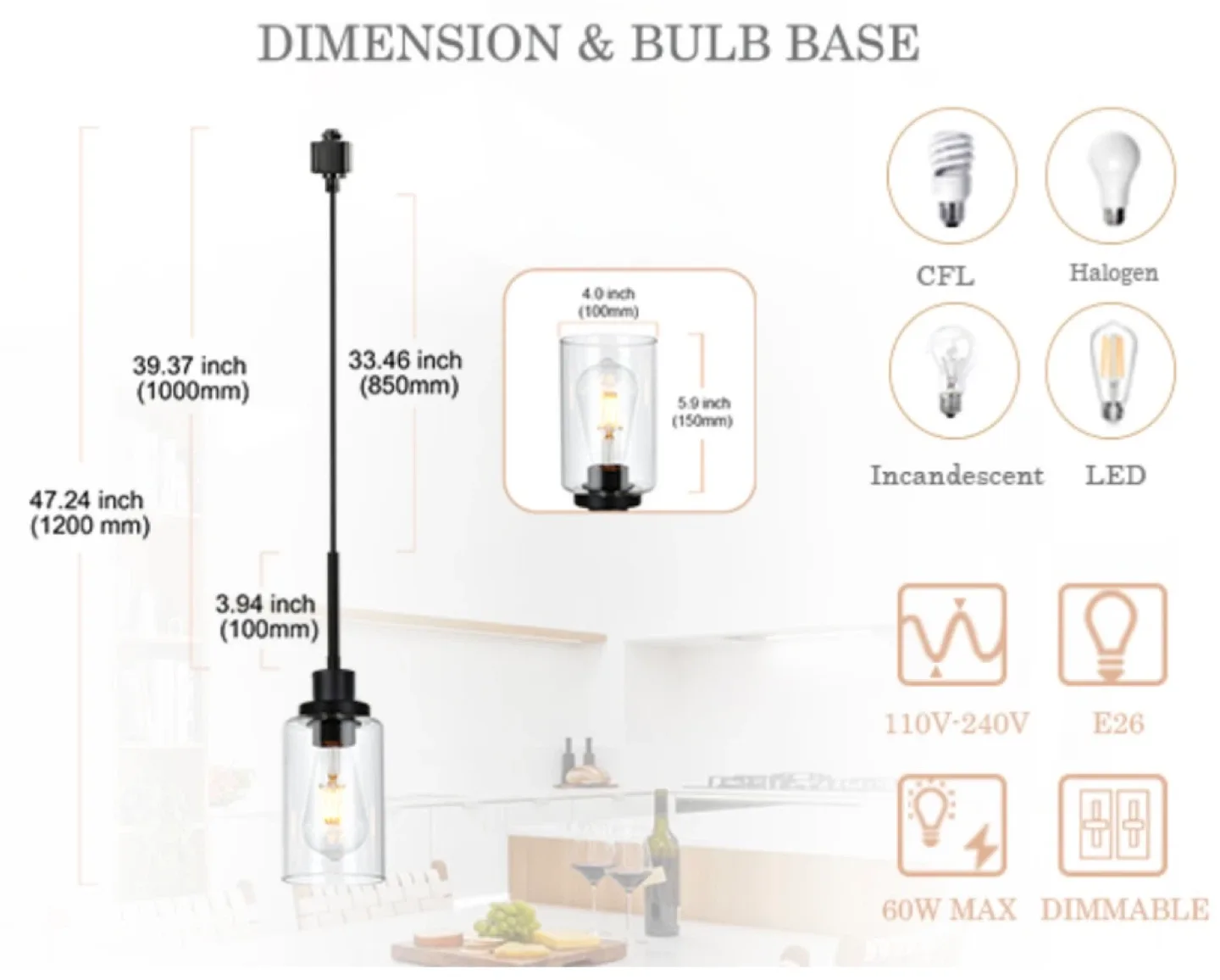 Black 3-Light Track Lighting Fixture image indicator(9)