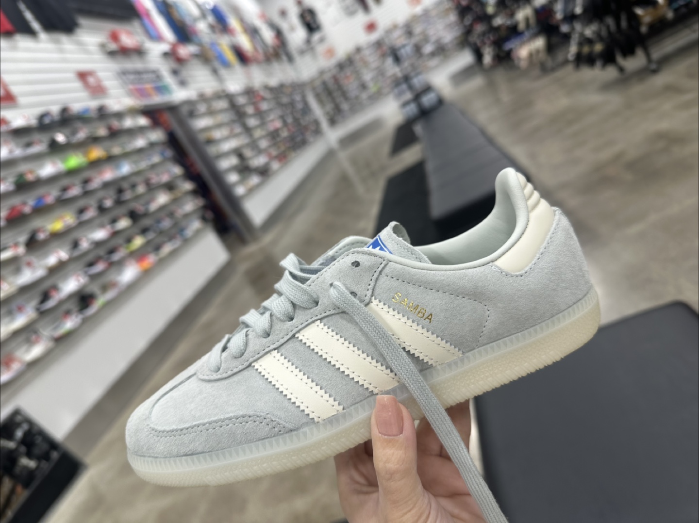 Adidas Samba OG Powder Blue/White - Like New (no box)