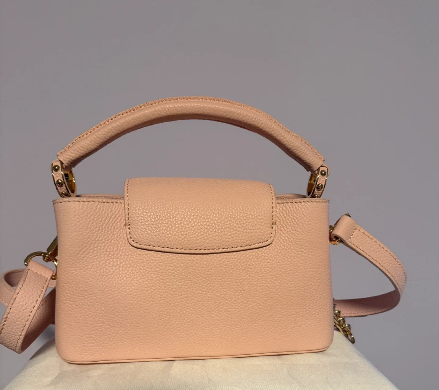 Pale Pink Leather Handbag image indicator(4)