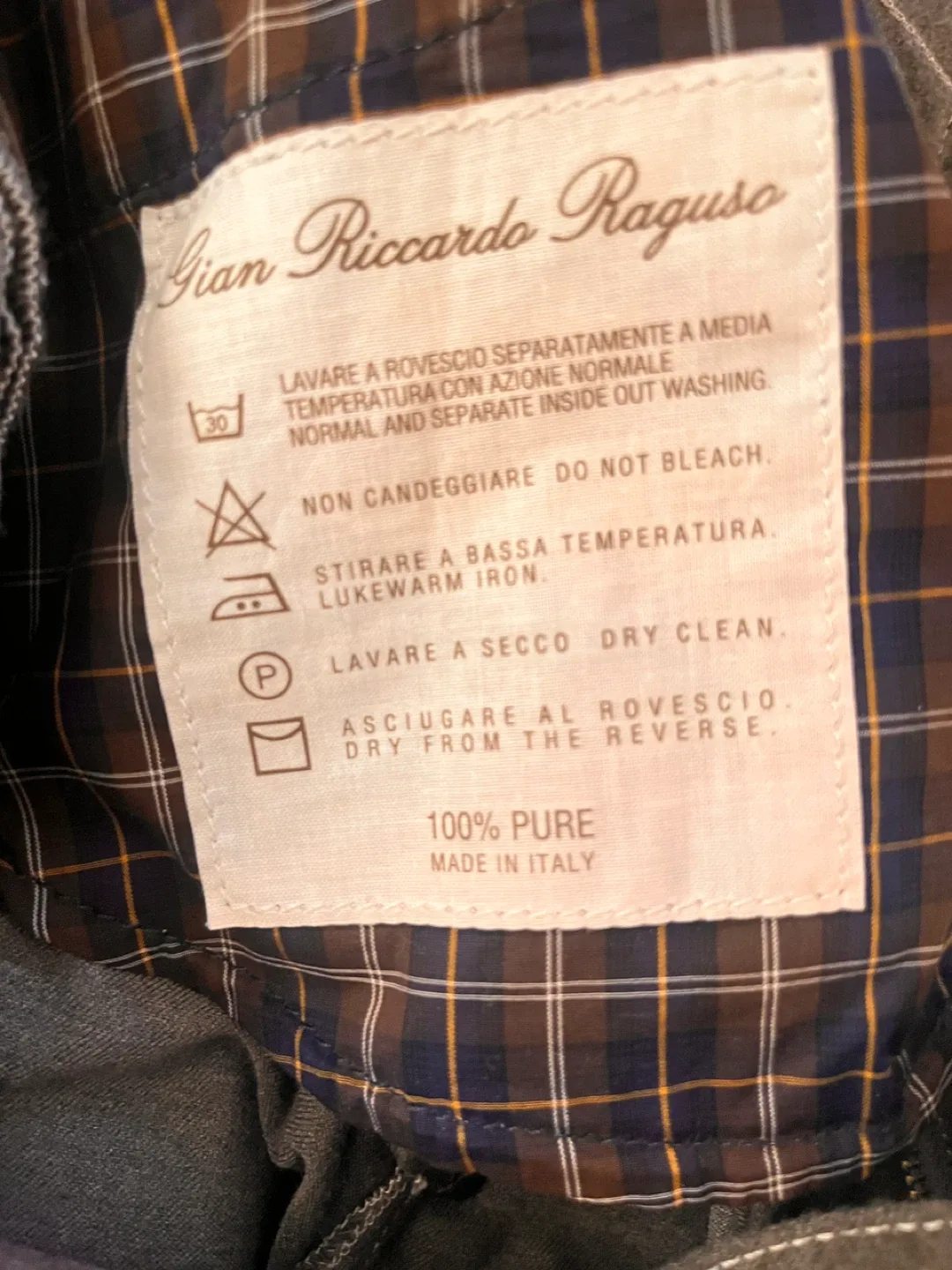 Gian Riccardo Raguso Wool Pants - Size 50 image indicator(3)