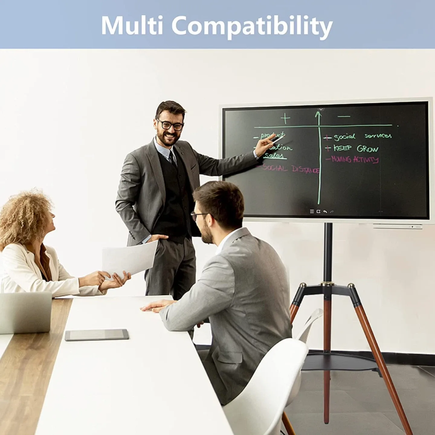 ETHU Easel TV Stand for 32-65 inch Screens - Height Adjustable image indicator(2)