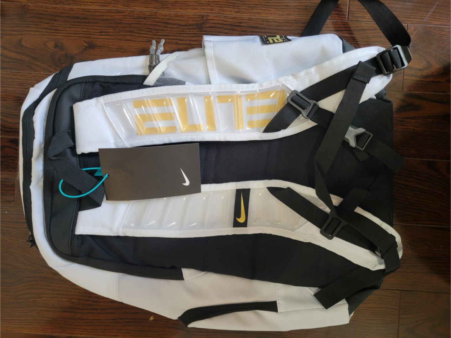 New Nike Elite Backpack White/Black