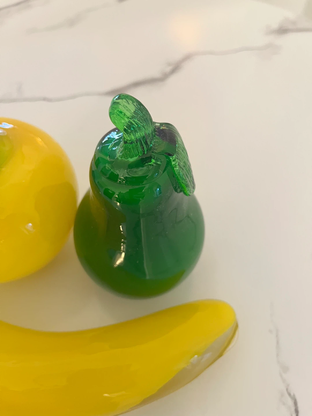 Glass Fruit Figurines - Apple, Pear & Banana - photo 5