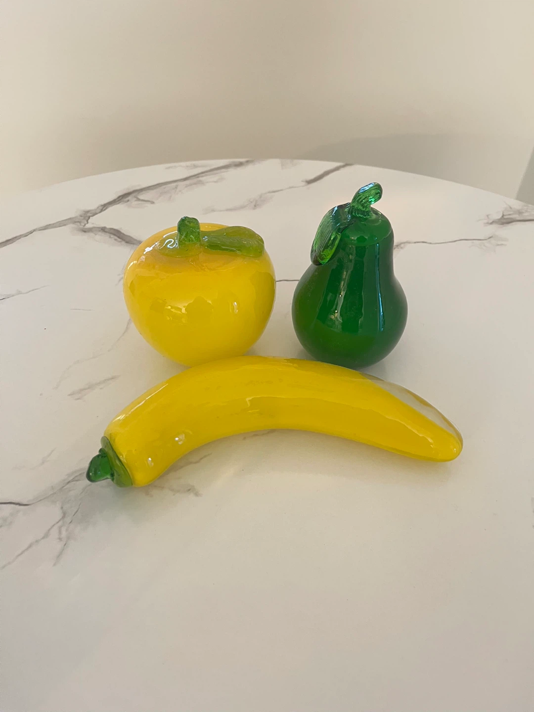 Glass Fruit Figurines - Apple, Pear & Banana - photo 3